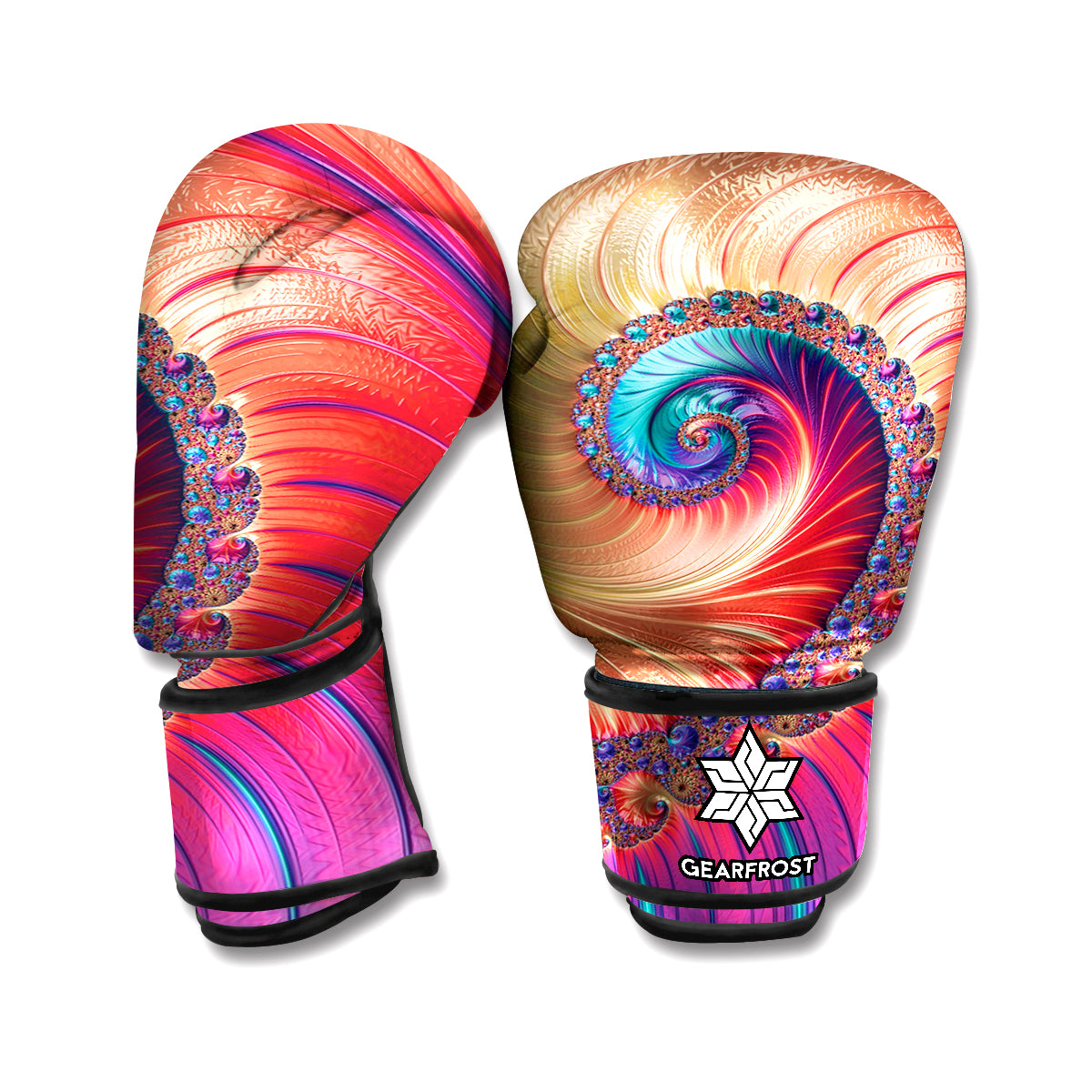 Infinite Fractal Print Boxing Gloves