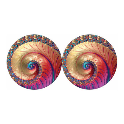 Infinite Fractal Print Car Coasters