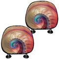 Infinite Fractal Print Car Headrest Covers