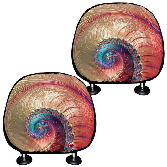 Infinite Fractal Print Car Headrest Covers