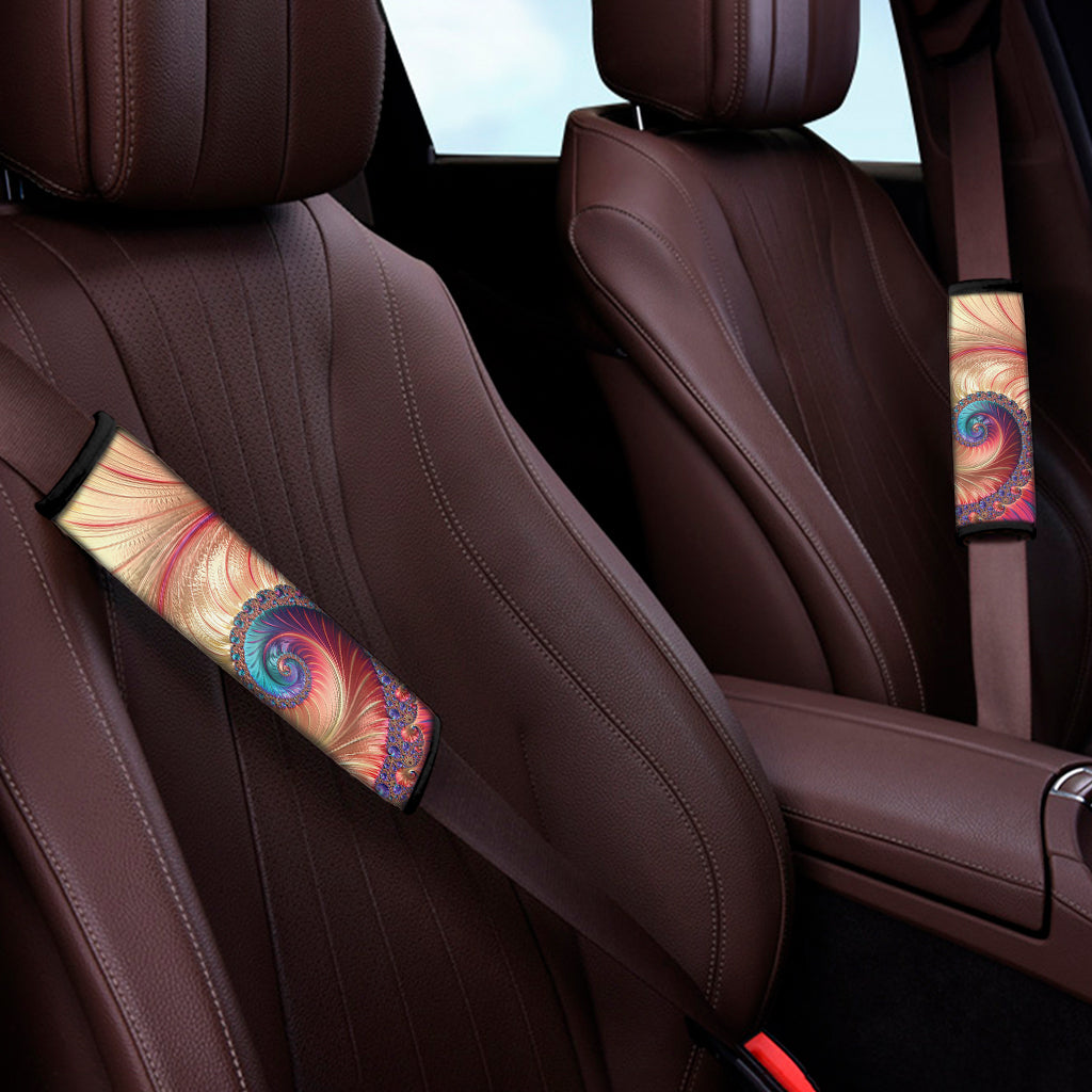 Infinite Fractal Print Car Seat Belt Covers