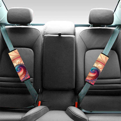Infinite Fractal Print Car Seat Belt Covers