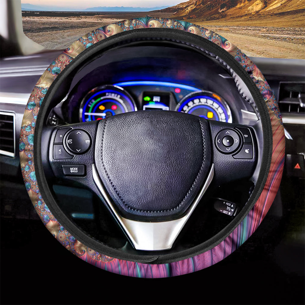 Infinite Fractal Print Car Steering Wheel Cover