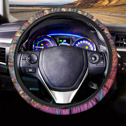 Infinite Fractal Print Car Steering Wheel Cover