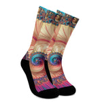 Infinite Fractal Print Crew Socks