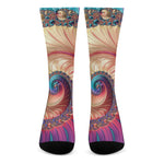 Infinite Fractal Print Crew Socks