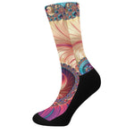 Infinite Fractal Print Crew Socks