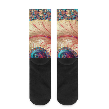 Infinite Fractal Print Crew Socks