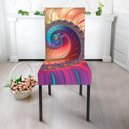 Infinite Fractal Print Dining Chair Slipcover