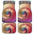 Infinite Fractal Print Front and Back Car Floor Mats