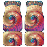 Infinite Fractal Print Front and Back Car Floor Mats
