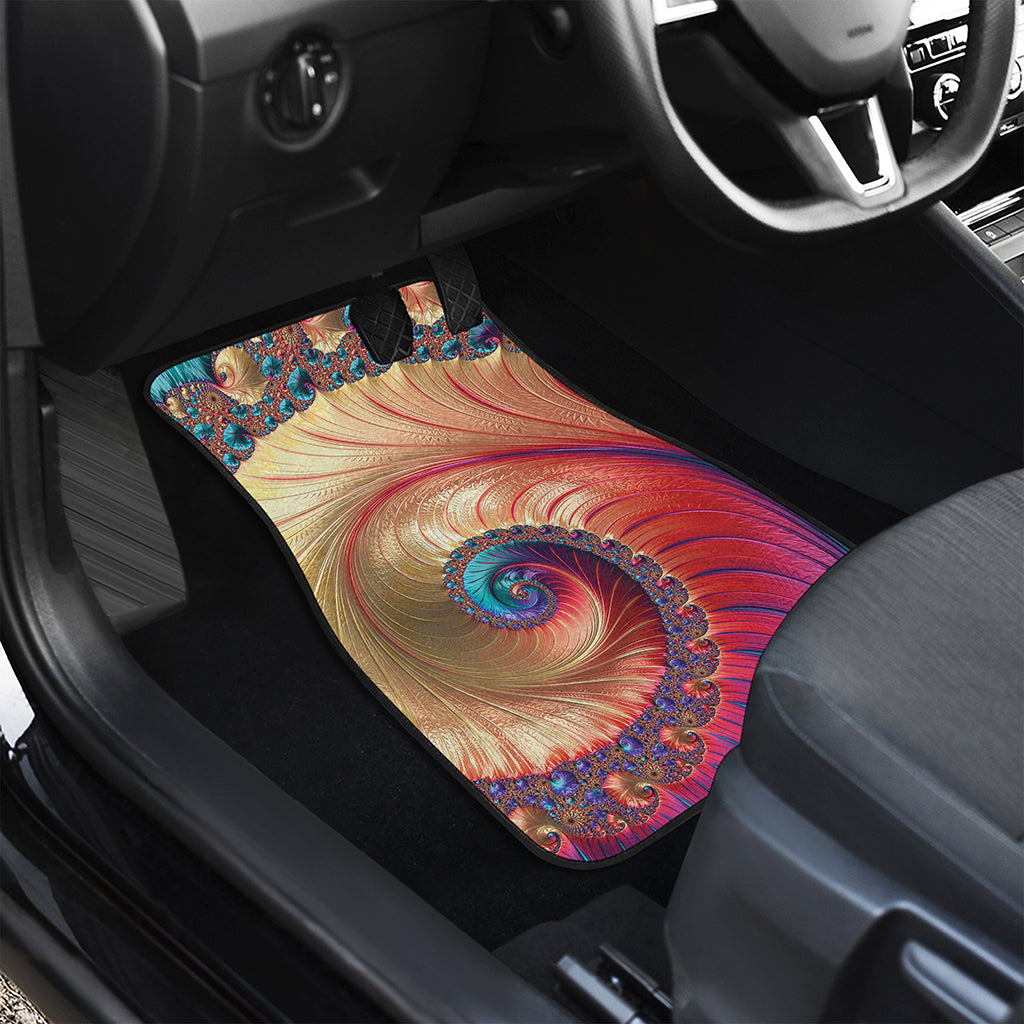 Infinite Fractal Print Front and Back Car Floor Mats