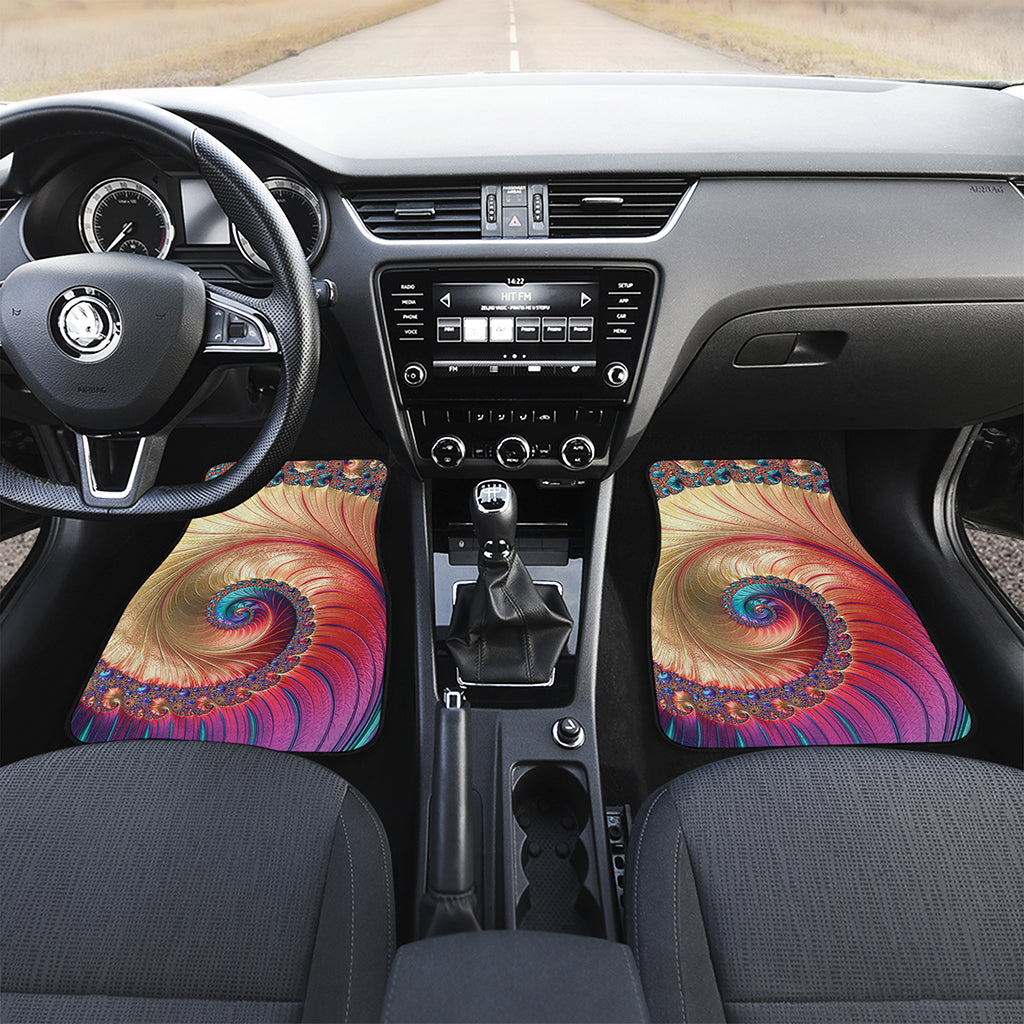 Infinite Fractal Print Front Car Floor Mats
