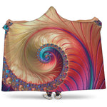 Infinite Fractal Print Hooded Blanket
