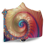 Infinite Fractal Print Hooded Blanket