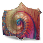 Infinite Fractal Print Hooded Blanket
