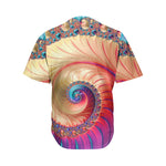 Infinite Fractal Print Men's Baseball Jersey