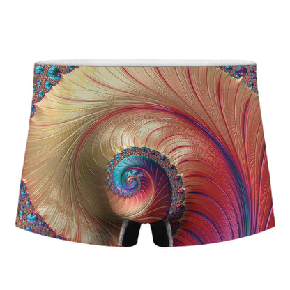 Infinite Fractal Print Men's Boxer Briefs