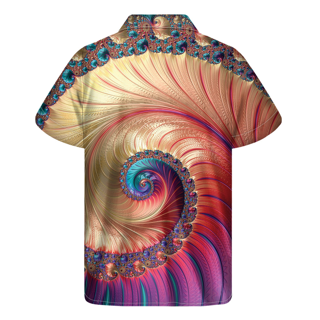 Infinite Fractal Print Men's Short Sleeve Shirt