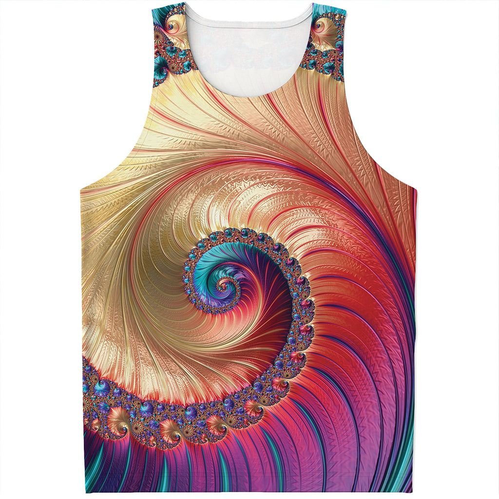Infinite Fractal Print Men's Tank Top
