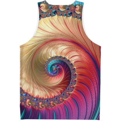 Infinite Fractal Print Men's Tank Top