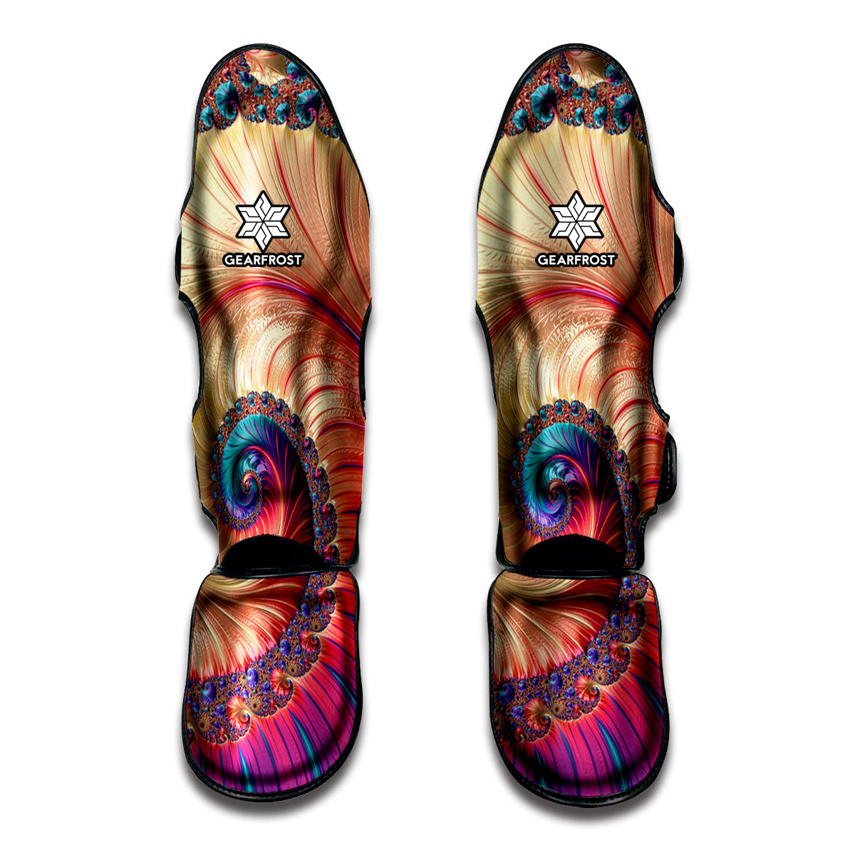 Infinite Fractal Print Muay Thai Shin Guard