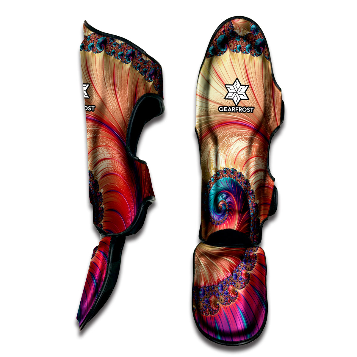 Infinite Fractal Print Muay Thai Shin Guard
