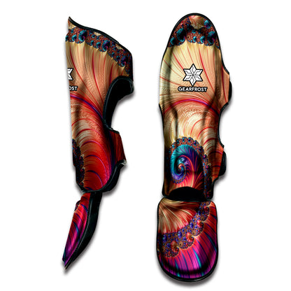 Infinite Fractal Print Muay Thai Shin Guard