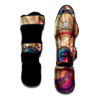 Infinite Fractal Print Muay Thai Shin Guard