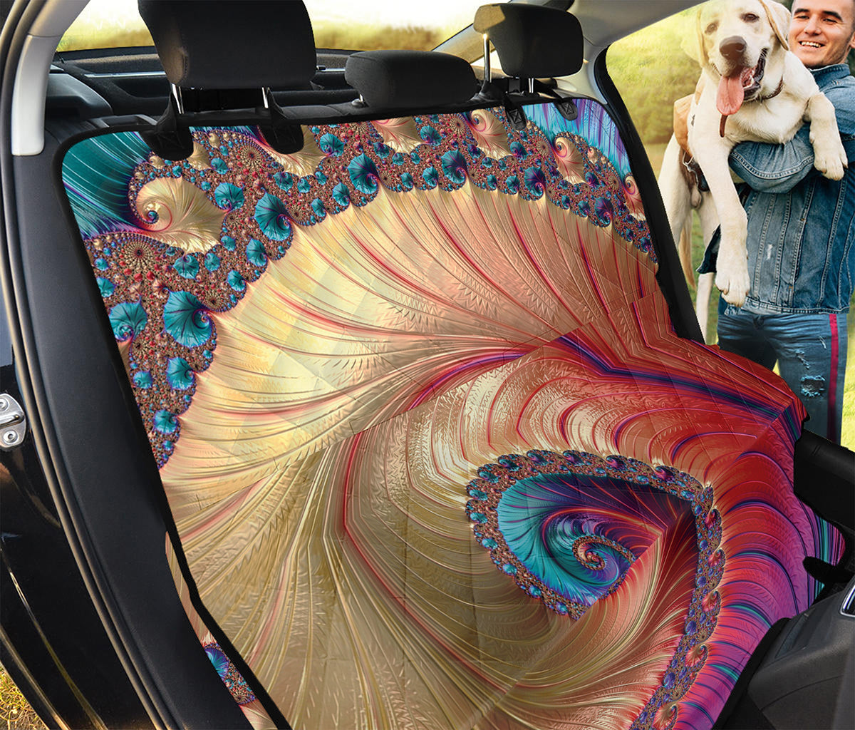 Infinite Fractal Print Pet Car Back Seat Cover