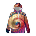 Infinite Fractal Print Pullover Hoodie