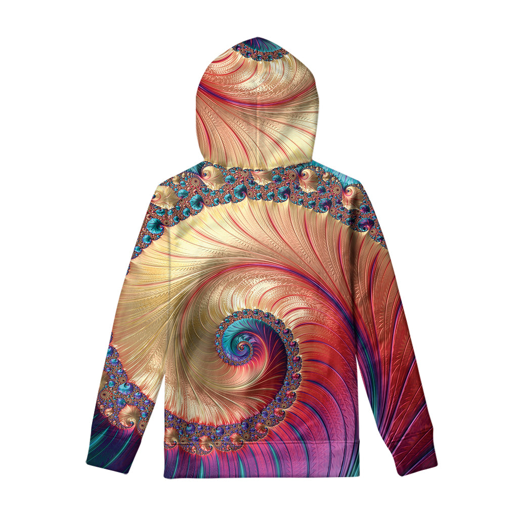 Infinite Fractal Print Pullover Hoodie