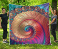 Infinite Fractal Print Quilt