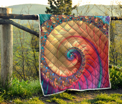 Infinite Fractal Print Quilt