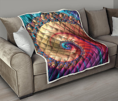 Infinite Fractal Print Quilt