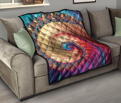 Infinite Fractal Print Quilt