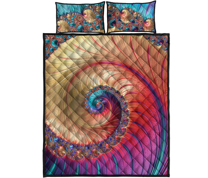 Infinite Fractal Print Quilt Bed Set