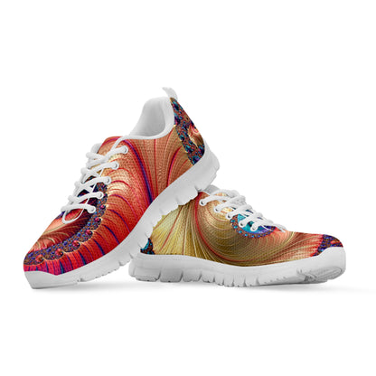 Infinite Fractal Print White Sneakers