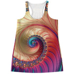 Infinite Fractal Print Women's Racerback Tank Top