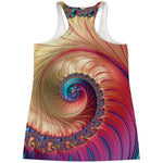 Infinite Fractal Print Women's Racerback Tank Top
