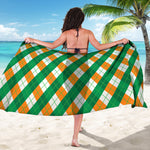Irish Argyle Pattern Print Beach Sarong Wrap