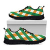 Irish Argyle Pattern Print Black Sneakers