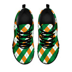 Irish Argyle Pattern Print Black Sneakers