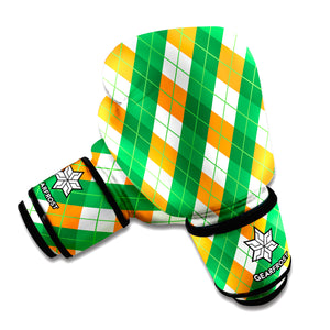 Irish Argyle Pattern Print Boxing Gloves