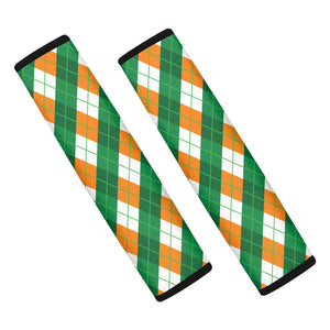 Irish Argyle Pattern Print Car Seat Belt Covers