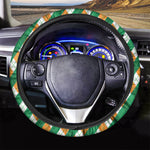 Irish Argyle Pattern Print Car Steering Wheel Cover