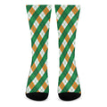 Irish Argyle Pattern Print Crew Socks