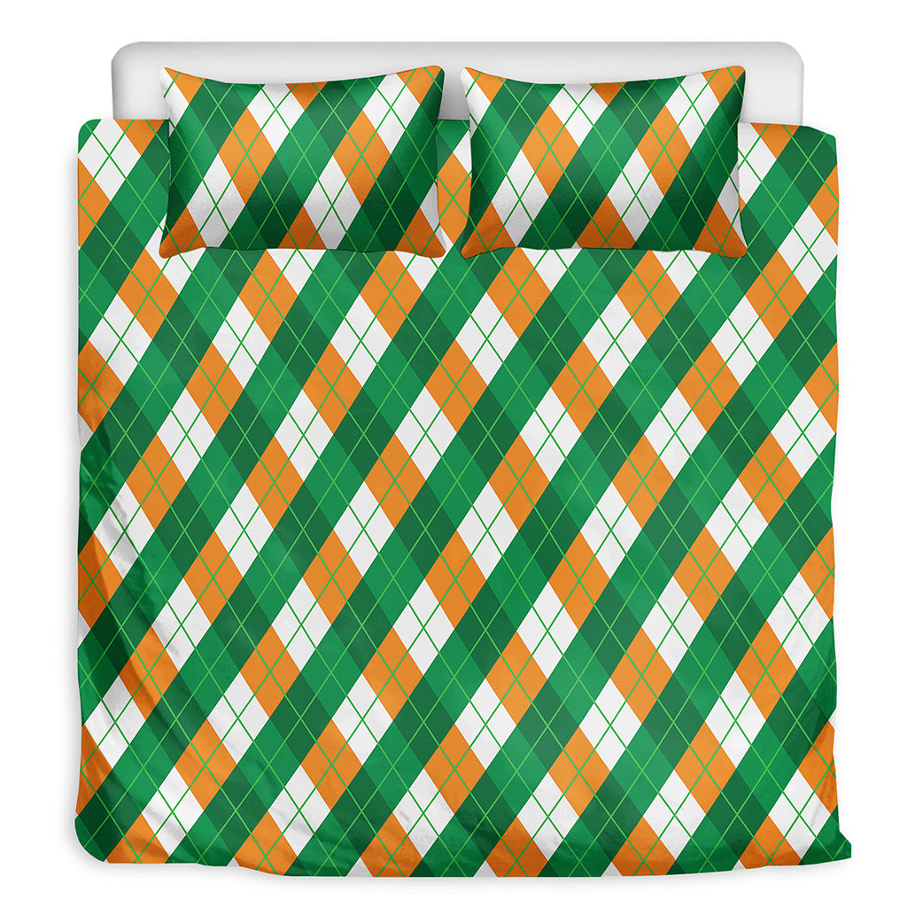 Irish Argyle Pattern Print Duvet Cover Bedding Set