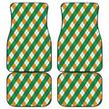 Irish Argyle Pattern Print Front and Back Car Floor Mats