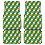 Irish Argyle Pattern Print Front and Back Car Floor Mats